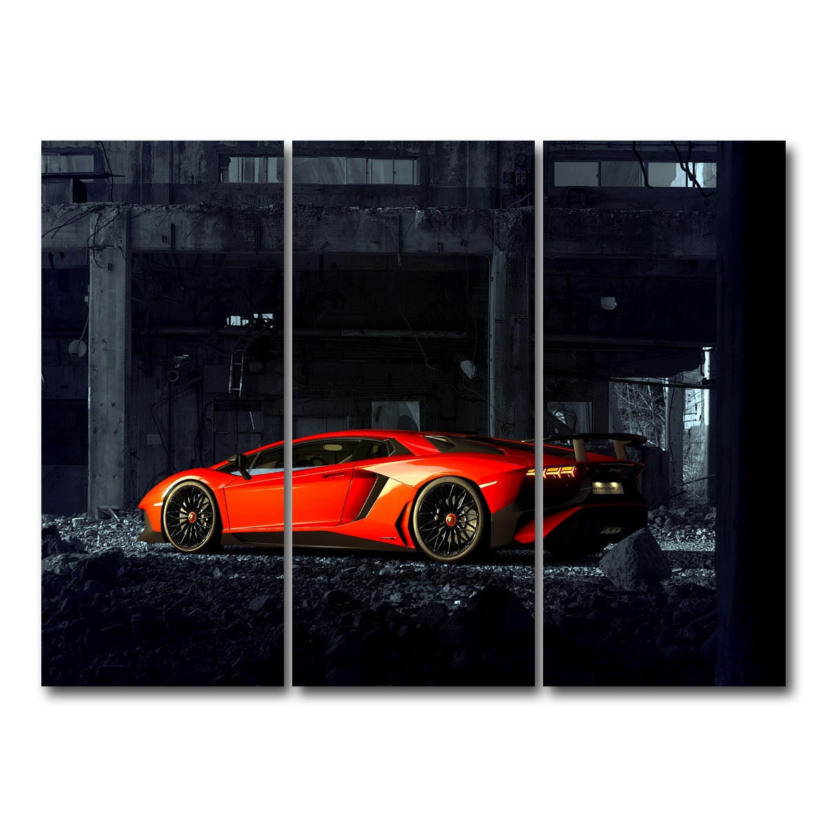 AUTO-MOCKUP WHITE | RUINS-II | 3 Piece | Gallery Wrap Canvas | group=8x18