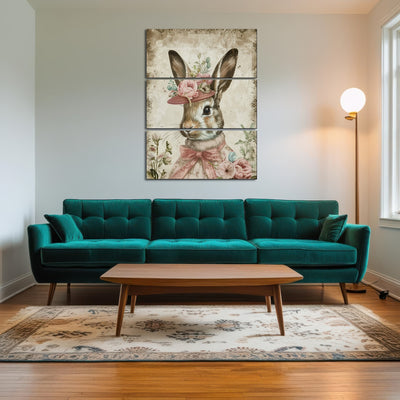 AUTO-MOCKUP ROOM | Rabbit wearing floral hat