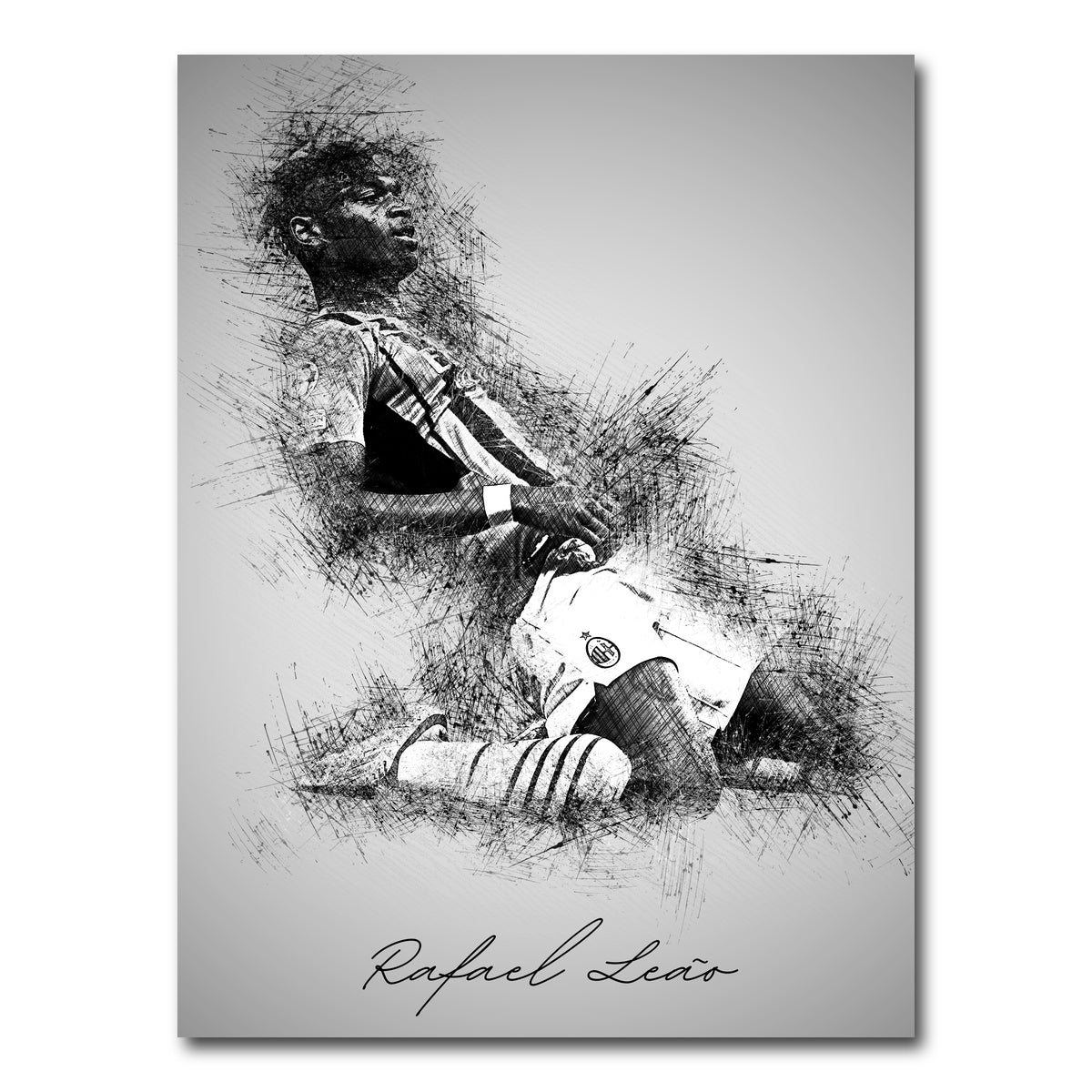 AUTO-MOCKUP WHITE | Rafael Leao | 1 Piece | Gallery Wrap Canvas | group=3x4