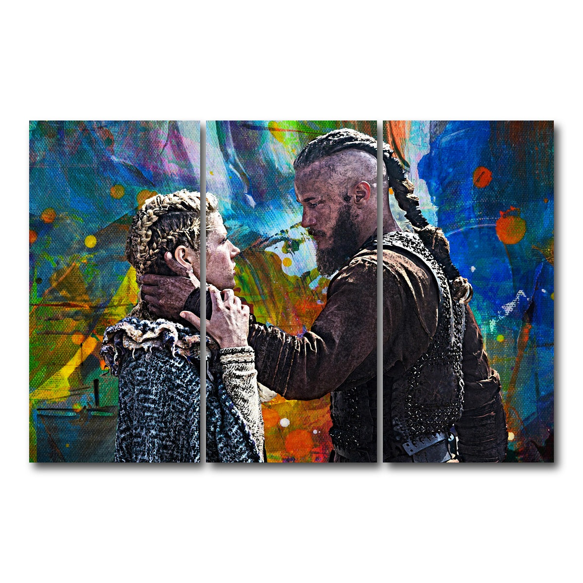 AUTO-MOCKUP WHITE | Ragnar & Lagertha | 3 Piece | Gallery Wrap Canvas | group=12x24