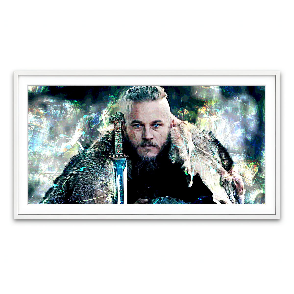 Framed Print 2x1 White