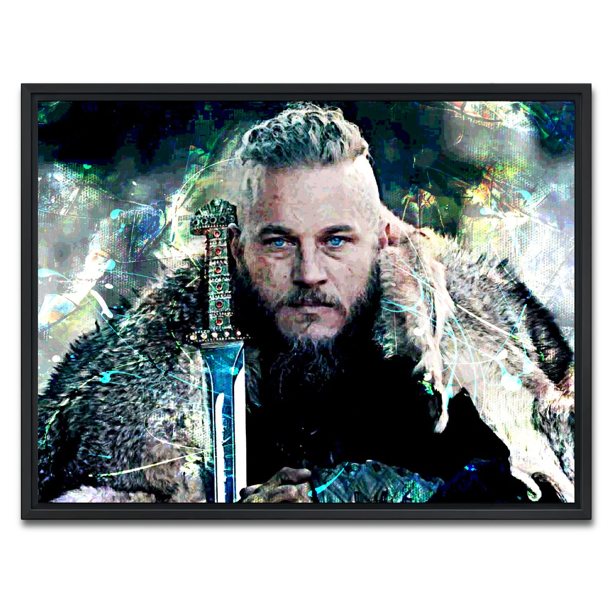 AUTO-MOCKUP WHITE | Ragnar Lothbrok | 1 Piece | Black Framed Canvas | group=4x3