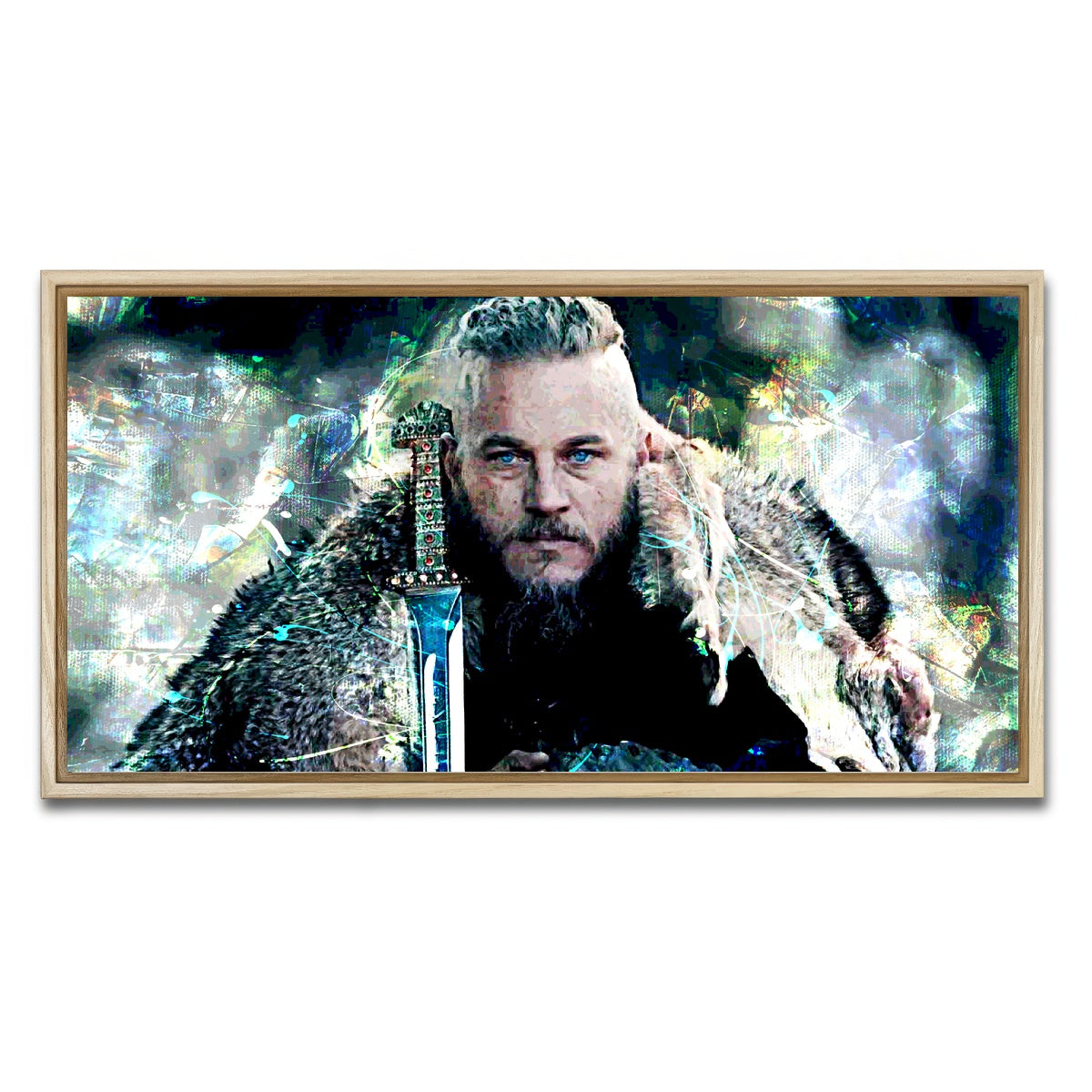 AUTO-MOCKUP WHITE | Ragnar Lothbrok | 1 Piece | Natural Framed Canvas | group=2x1