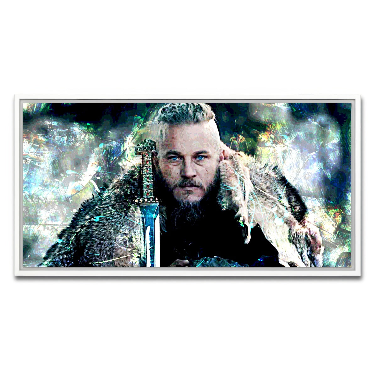 AUTO-MOCKUP WHITE | Ragnar Lothbrok | 1 Piece | White Framed Canvas | group=2x1