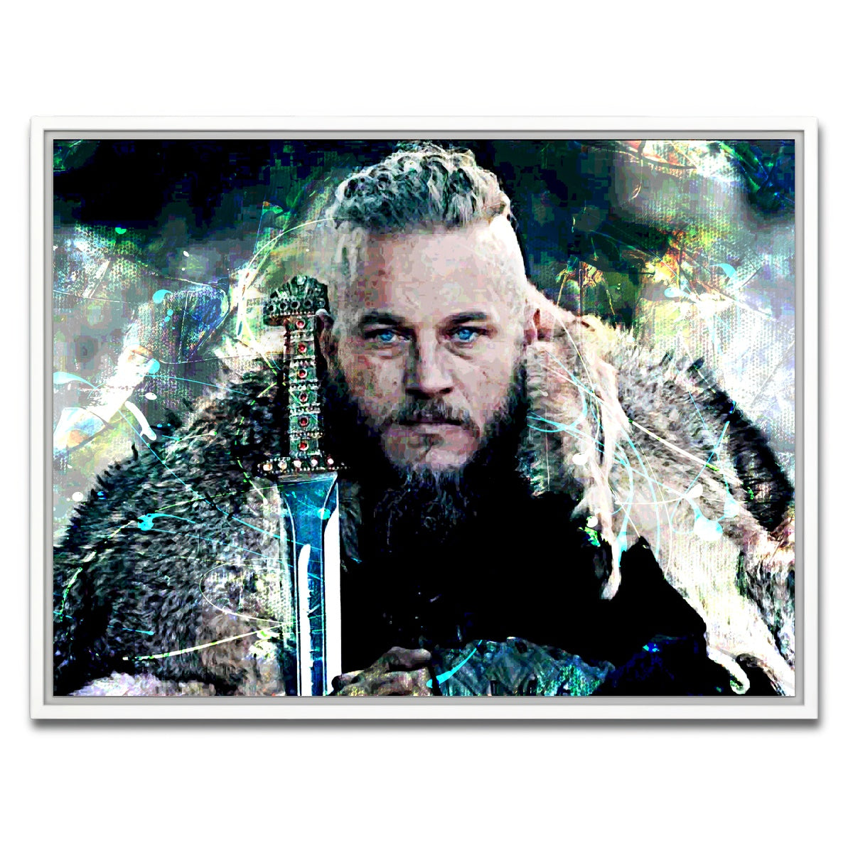 AUTO-MOCKUP WHITE | Ragnar Lothbrok | 1 Piece | White Framed Canvas | group=4x3
