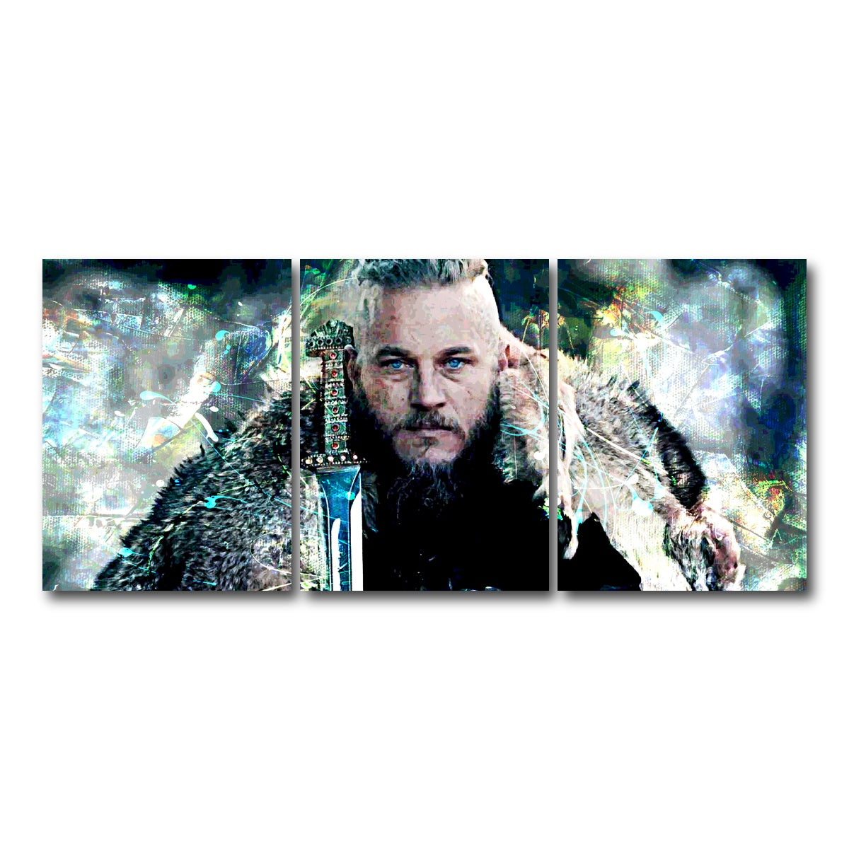AUTO-MOCKUP WHITE | Ragnar Lothbrok | 3 Piece | Gallery Wrap Canvas | group=18x24