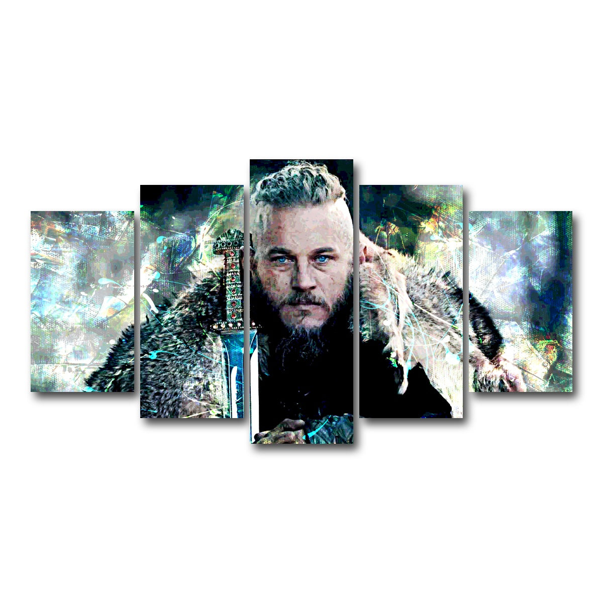 AUTO-MOCKUP WHITE | Ragnar Lothbrok | 5 Piece | Gallery Wrap Canvas | group=5_normal