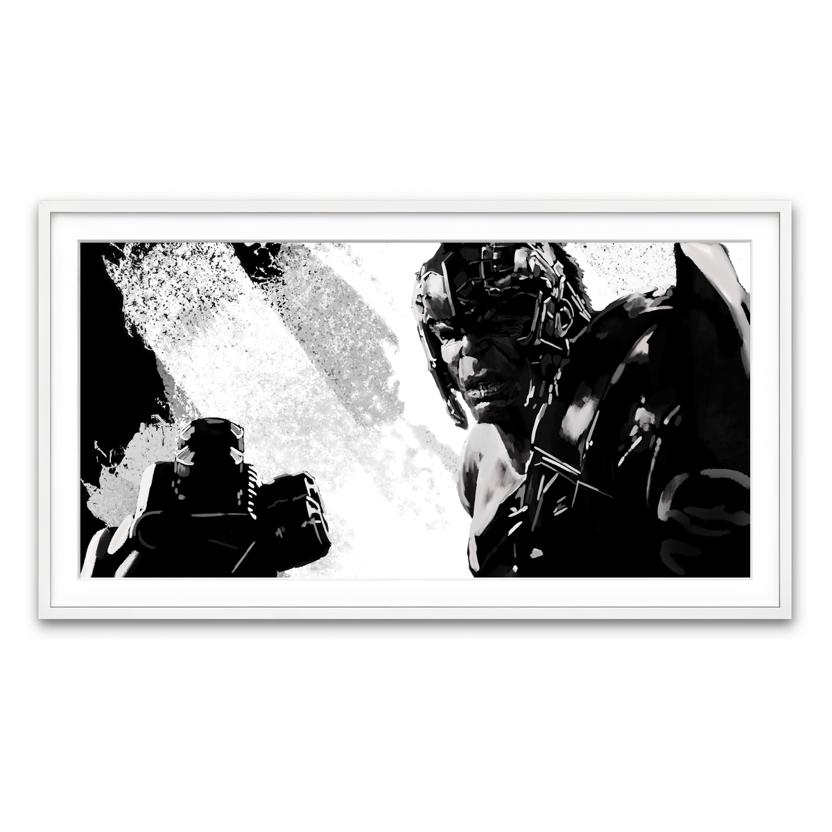 Framed Print 2x1 White