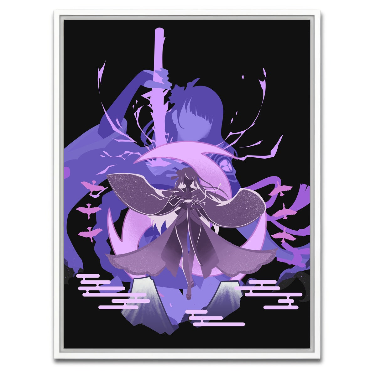 AUTO-MOCKUP WHITE | Raiden Shogun2 | 1 Piece | White Framed Canvas | group=3x4