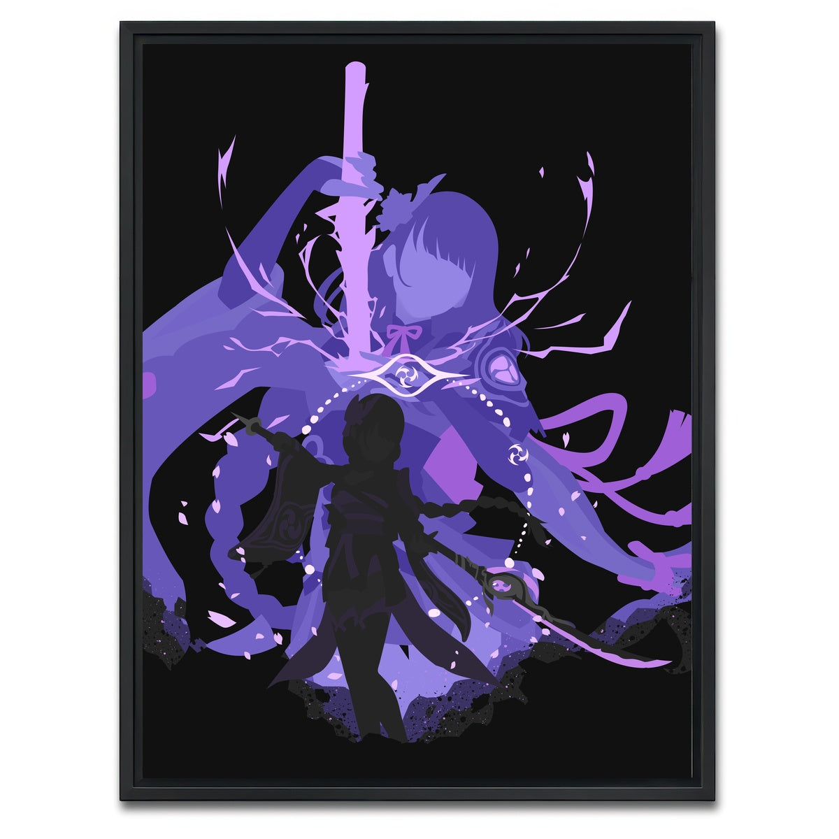 AUTO-MOCKUP WHITE | Raiden Shogun | 1 Piece | Black Framed Canvas | group=3x4