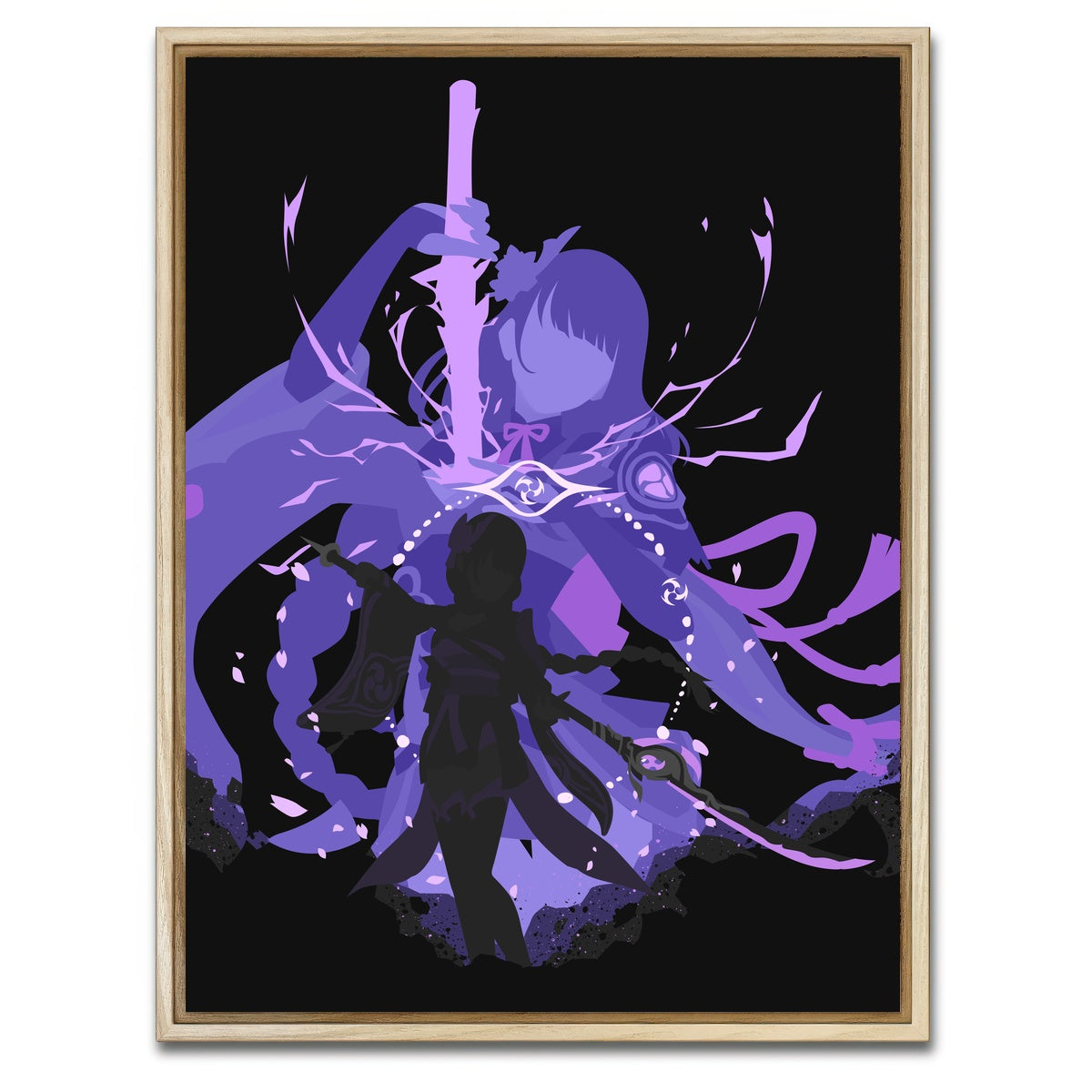 AUTO-MOCKUP WHITE | Raiden Shogun | 1 Piece | Natural Framed Canvas | group=3x4