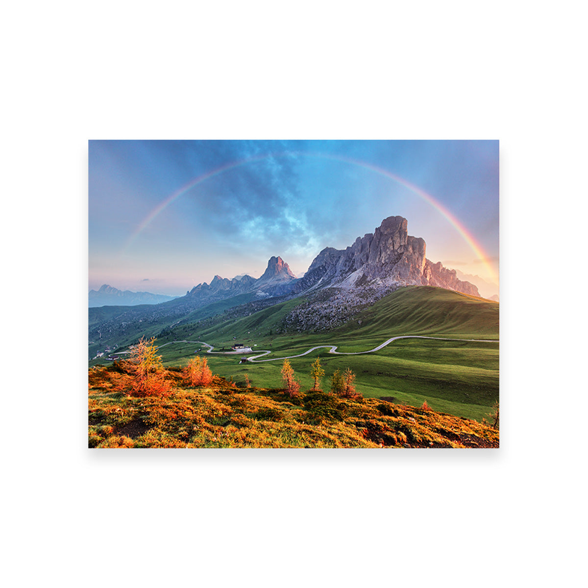 Rainbow In The Alps Wall Art