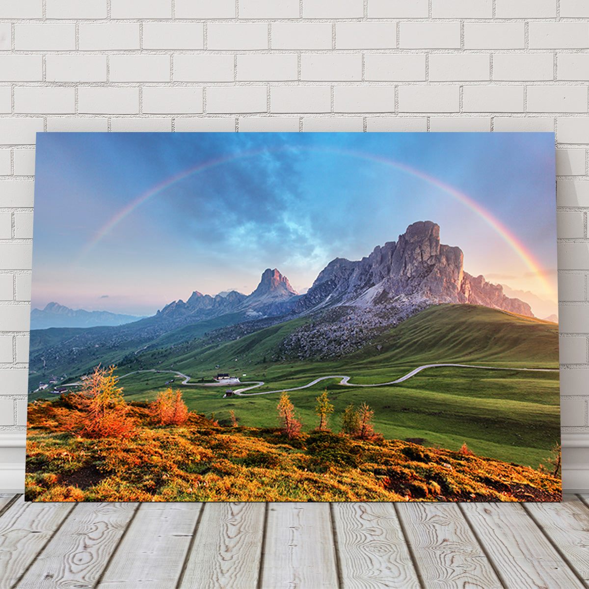 Rainbow In The Alps Wall Art