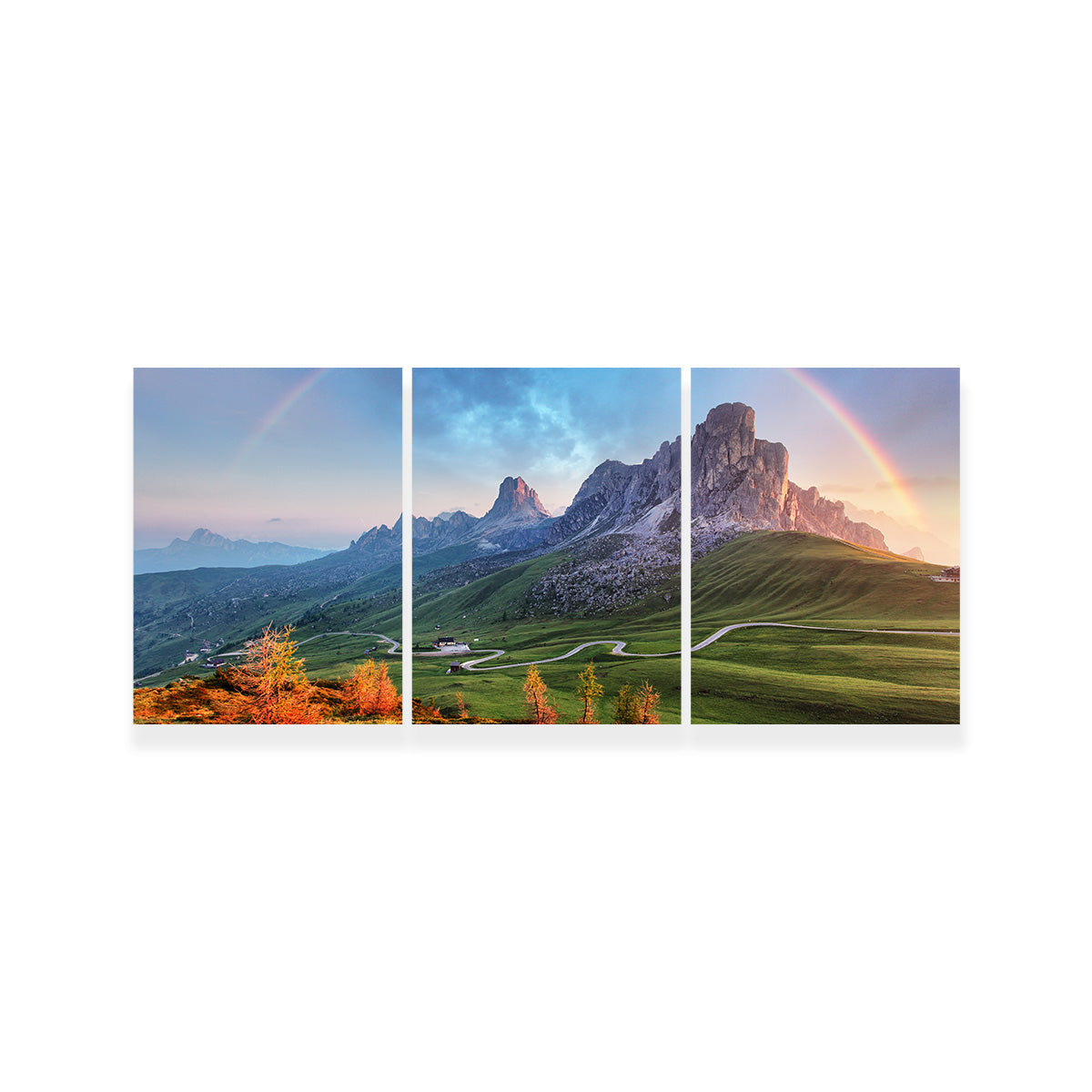 Rainbow In The Alps Wall Art