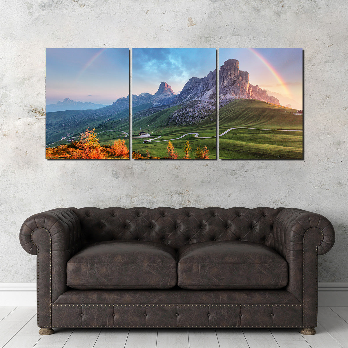 Rainbow In The Alps Wall Art