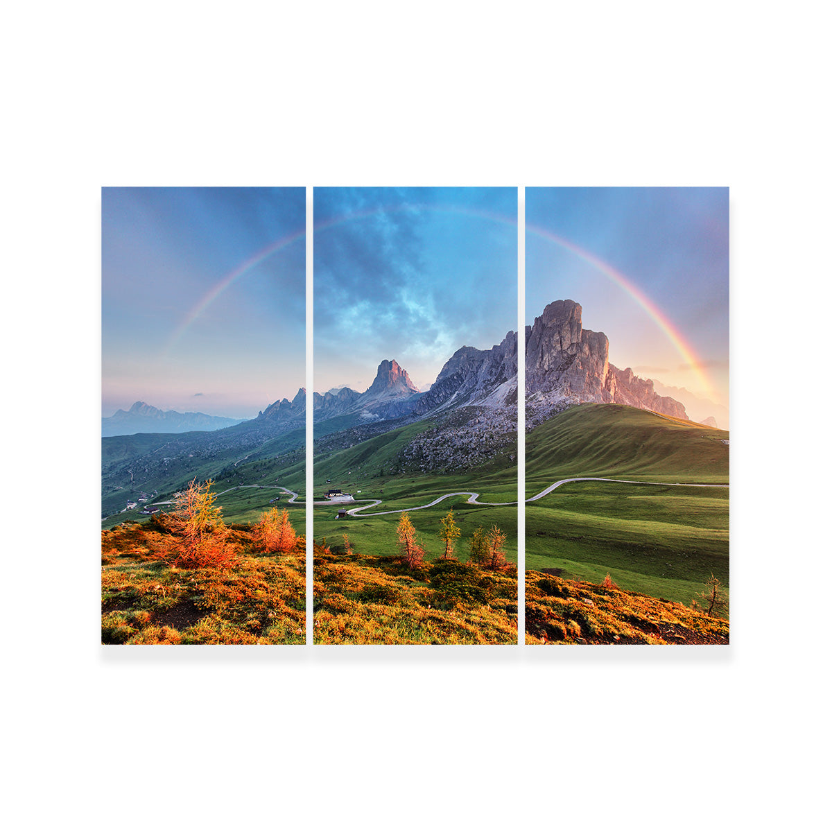 Rainbow In The Alps Wall Art