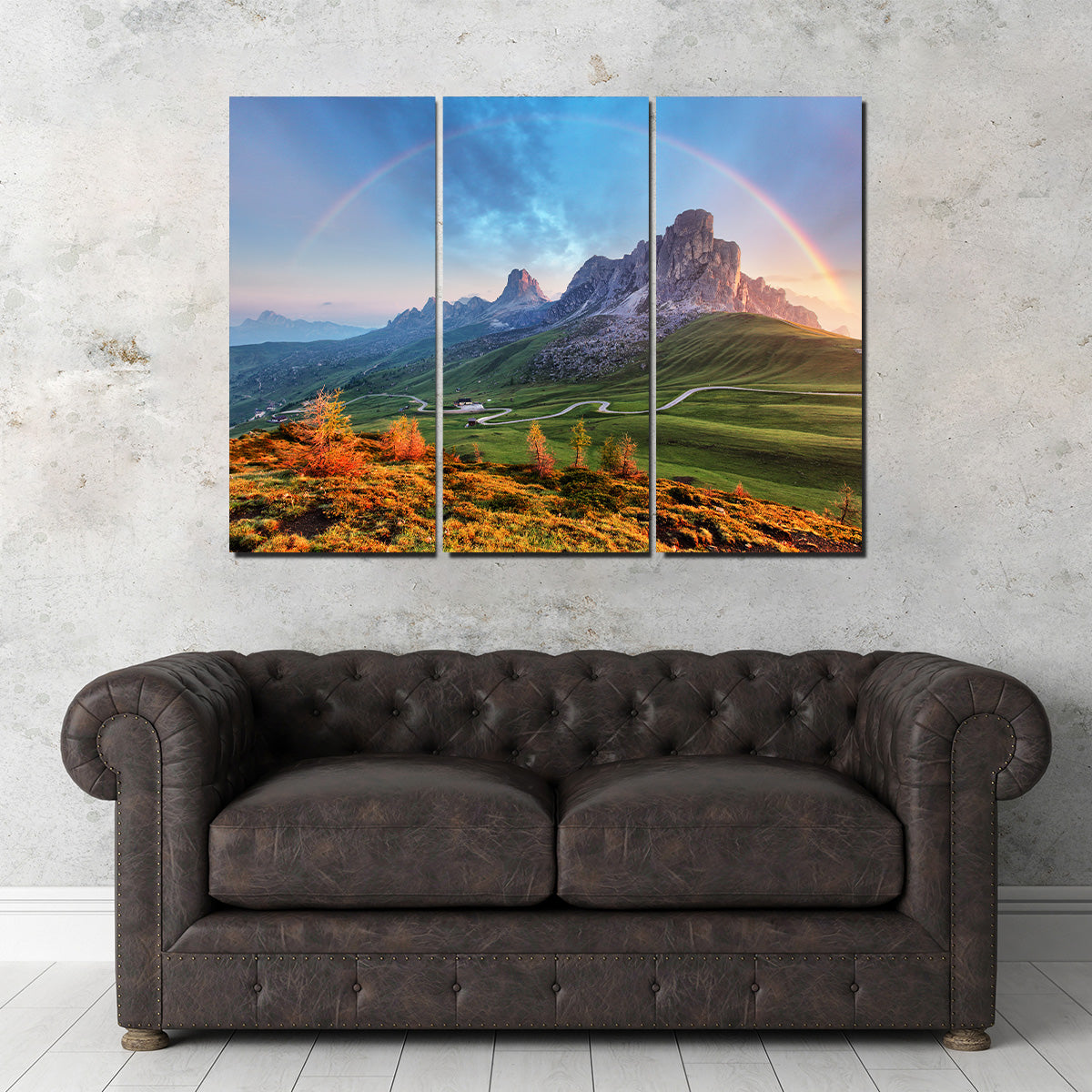 Rainbow In The Alps Wall Art