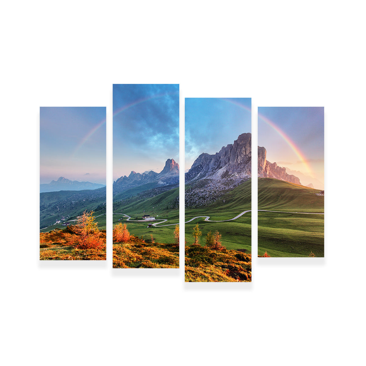 Rainbow In The Alps Wall Art