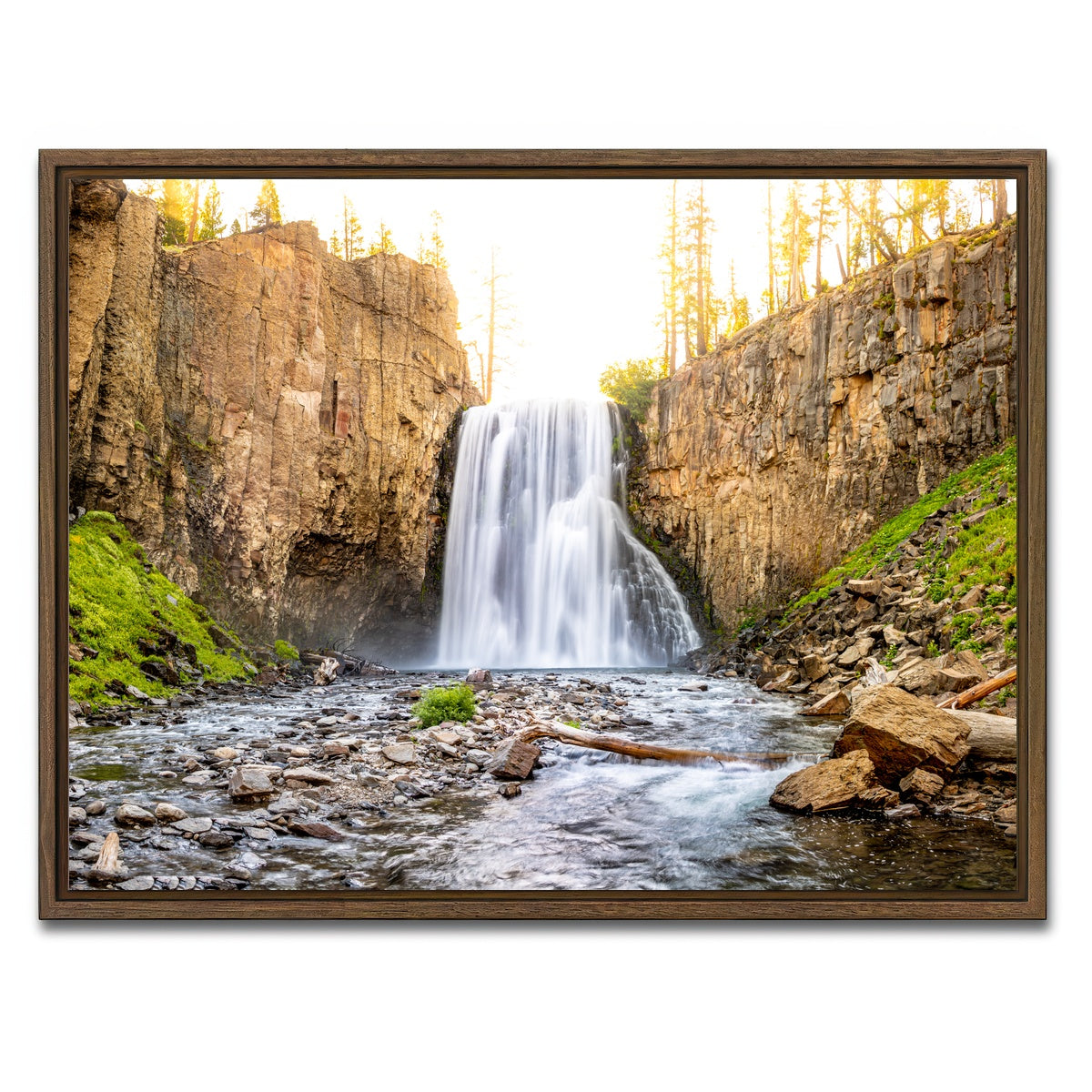 AUTO-MOCKUP WHITE | Rainbow Falls | 1 Piece | Walnut Framed Canvas | group=4x3