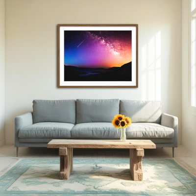 AUTO-MOCKUP ROOM | Rainbow Night Wall Art