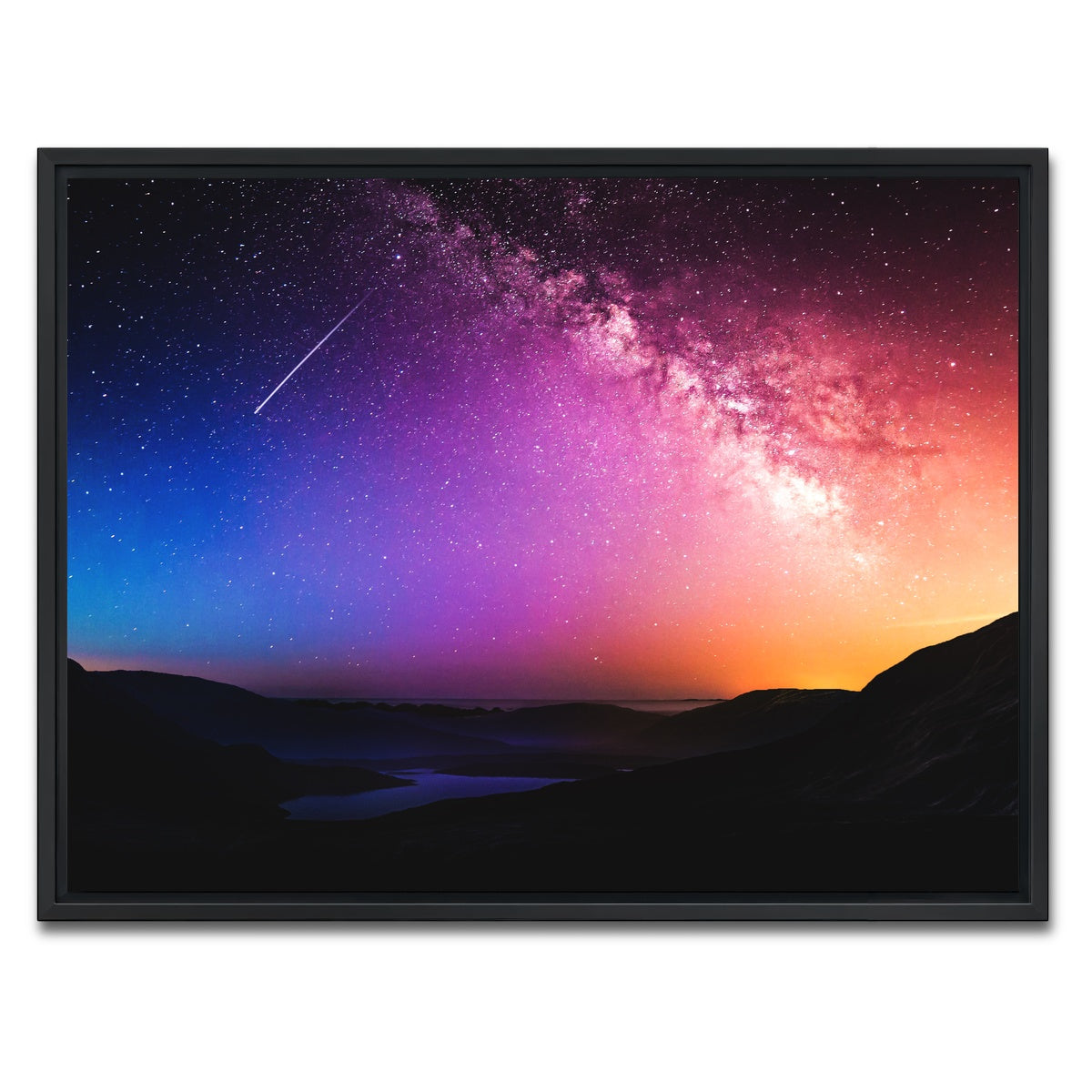 AUTO-MOCKUP WHITE | Rainbow Night | 1 Piece | Black Framed Canvas | group=4x3