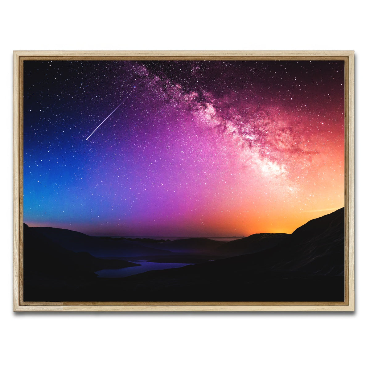 AUTO-MOCKUP WHITE | Rainbow Night | 1 Piece | Natural Framed Canvas | group=4x3