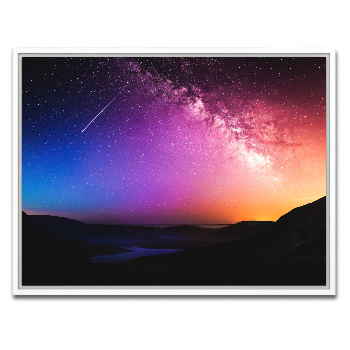 AUTO-MOCKUP WHITE | Rainbow Night | 1 Piece | White Framed Canvas | group=4x3