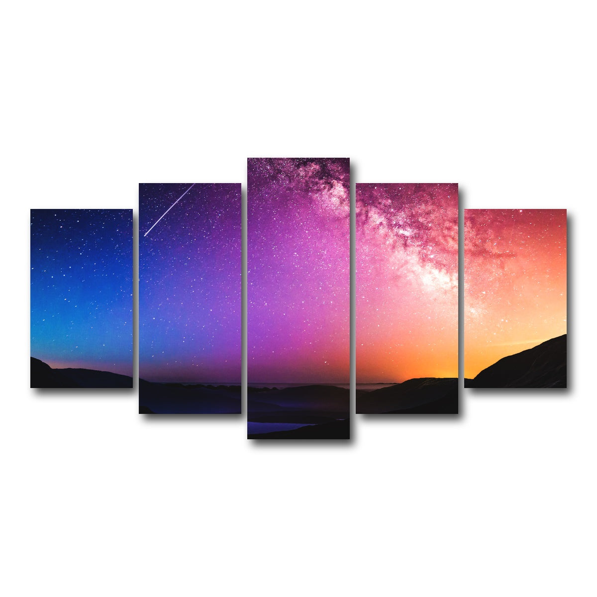 AUTO-MOCKUP WHITE | Rainbow Night | 5 Piece | Gallery Wrap Canvas | group=5_normal