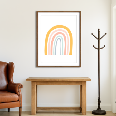 AUTO-MOCKUP ROOM | Rainbow Pastel Wall Art