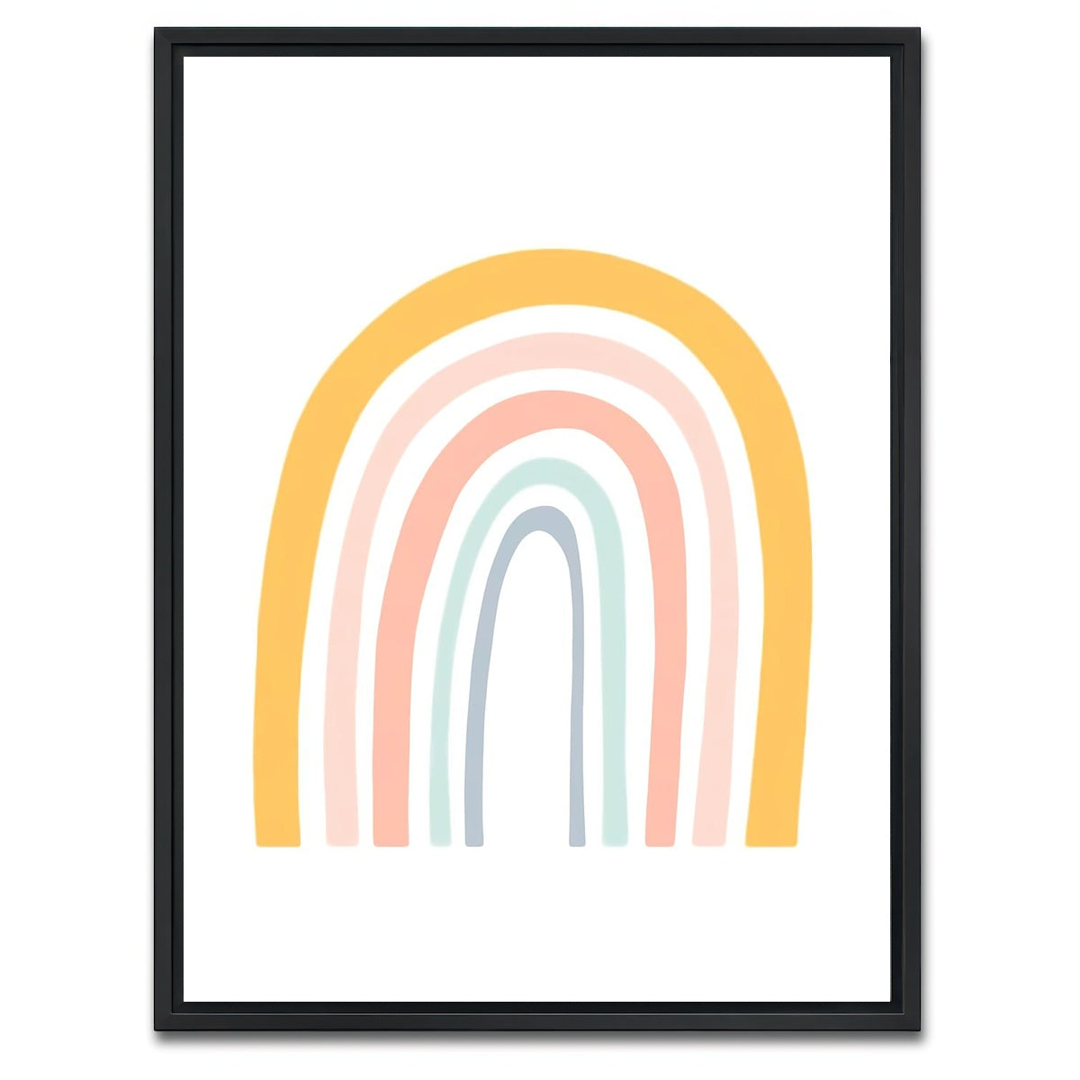 AUTO-MOCKUP WHITE | Rainbow Pastel | 1 Piece | Black Framed Canvas | group=3x4