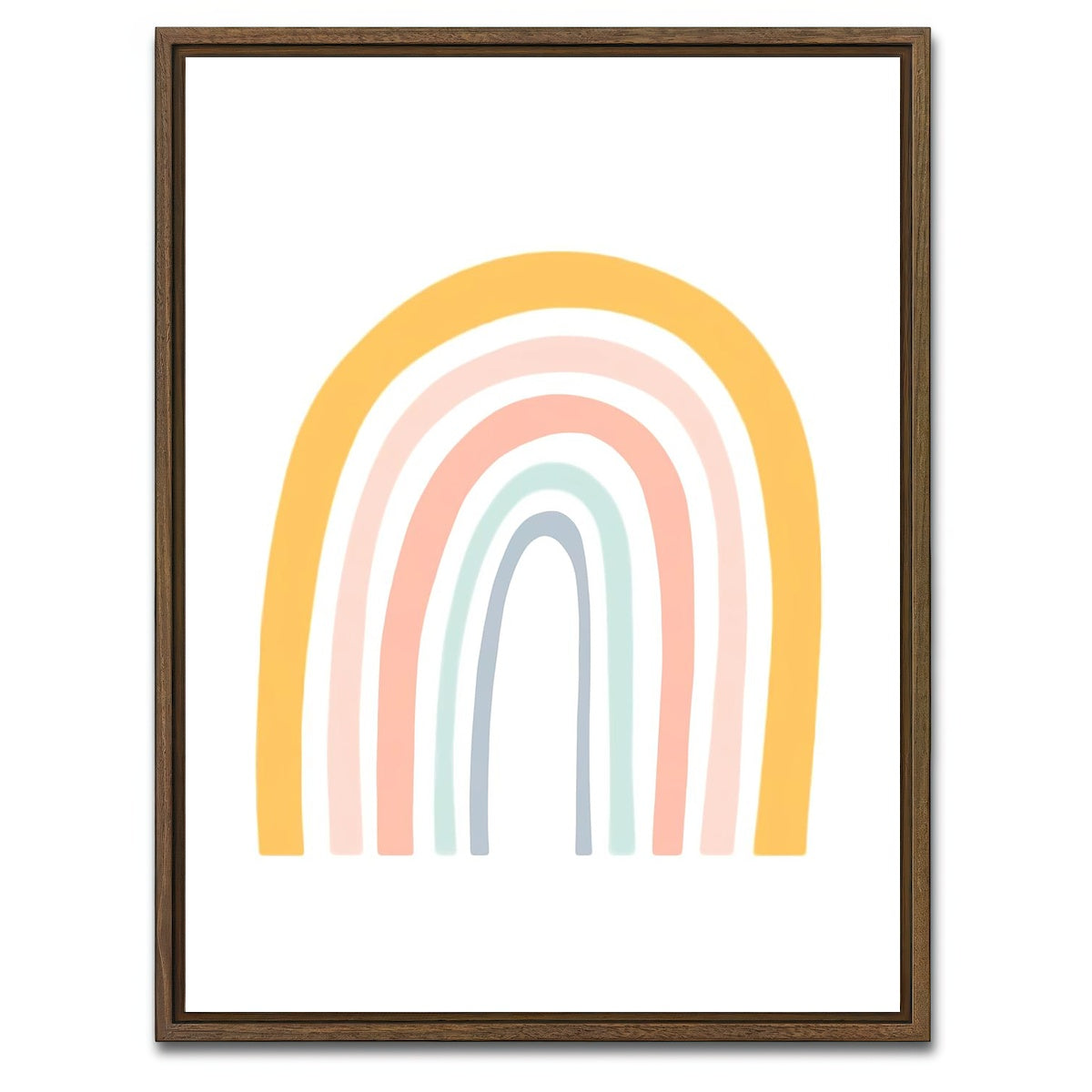 AUTO-MOCKUP WHITE | Rainbow Pastel | 1 Piece | Walnut Framed Canvas | group=3x4