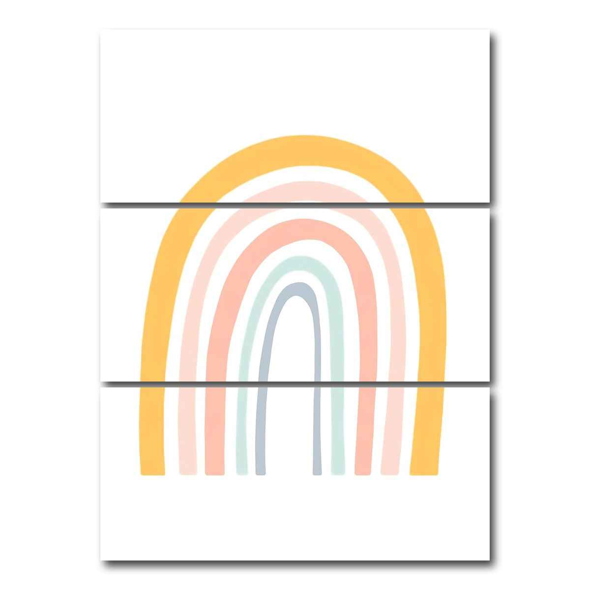 AUTO-MOCKUP WHITE | Rainbow Pastel | 3 Piece | Gallery Wrap Canvas | group=8x18_stacked