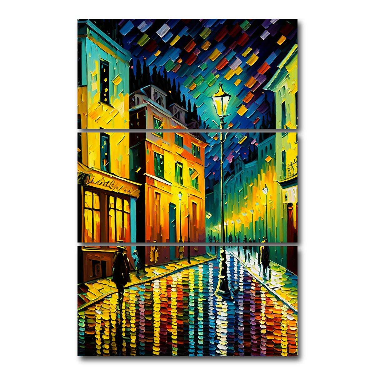 AUTO-MOCKUP WHITE | Rainbow Row | 3 Piece | Gallery Wrap Canvas | group=12x24_stacked