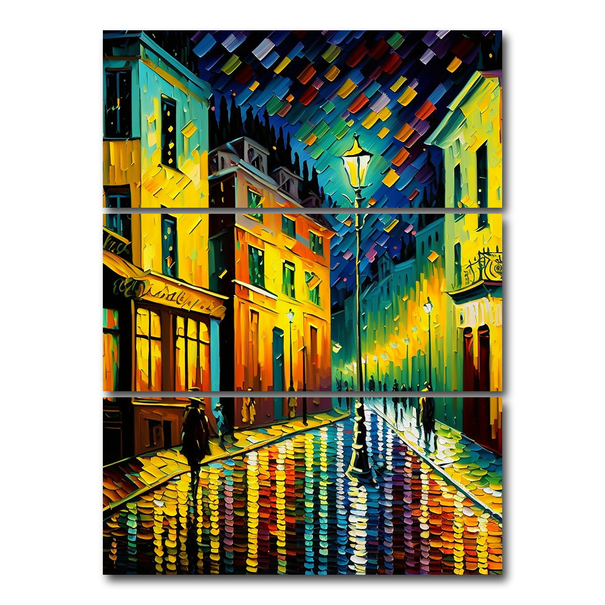 AUTO-MOCKUP WHITE | Rainbow Row | 3 Piece | Gallery Wrap Canvas | group=8x18_stacked