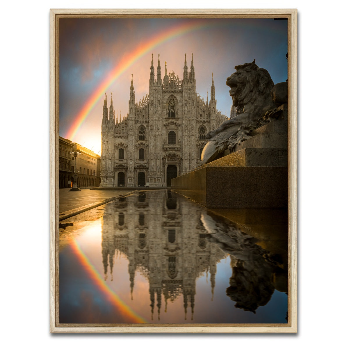 AUTO-MOCKUP WHITE | Rainbow in Milan | 1 Piece | Natural Framed Canvas | group=3x4