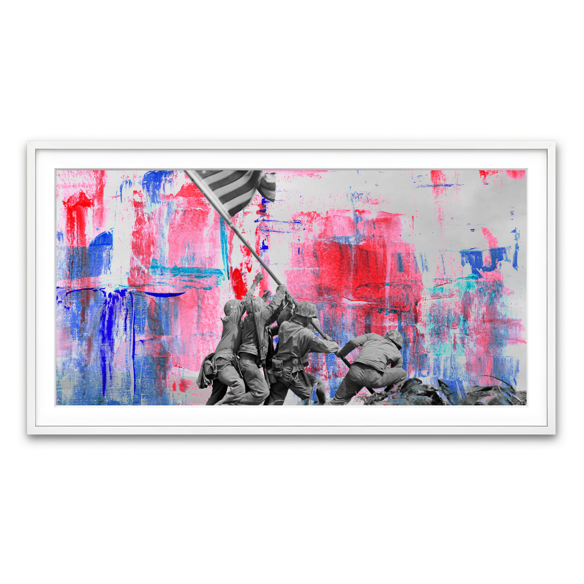 Framed Print 2x1 White