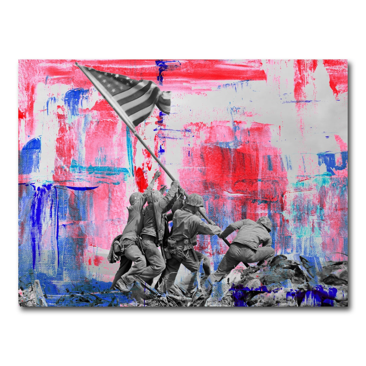 AUTO-MOCKUP WHITE | Raising the Flag on Iwo Jima | 1 Piece | Gallery Wrap Canvas | group=4x3