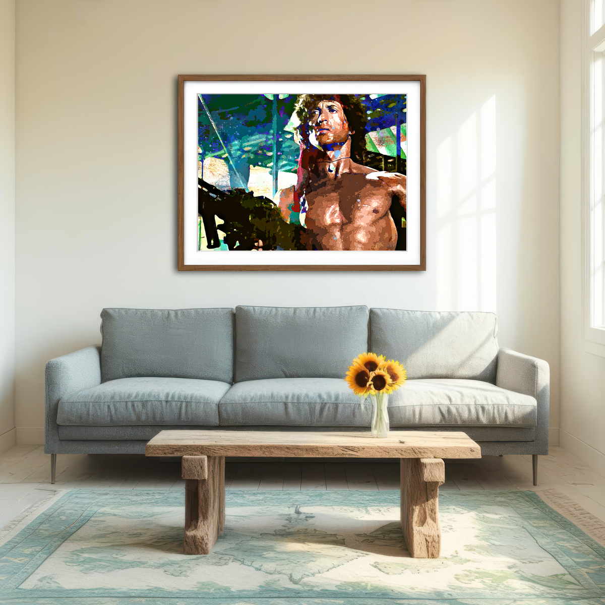 AUTO-MOCKUP ROOM | Rambo Wall Art