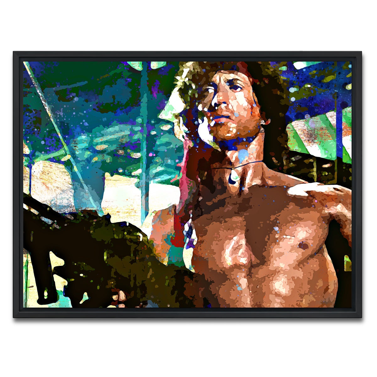 AUTO-MOCKUP WHITE | Rambo | 1 Piece | Black Framed Canvas | group=4x3