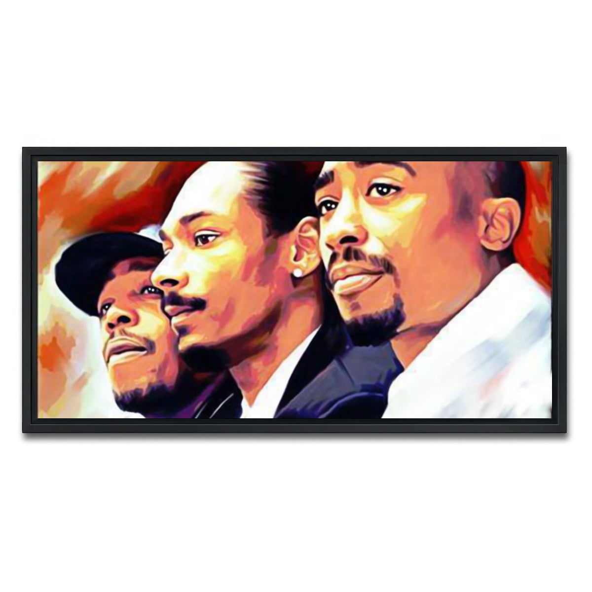 AUTO-MOCKUP WHITE | Rap Legends | 1 Piece | Black Framed Canvas | group=2x1