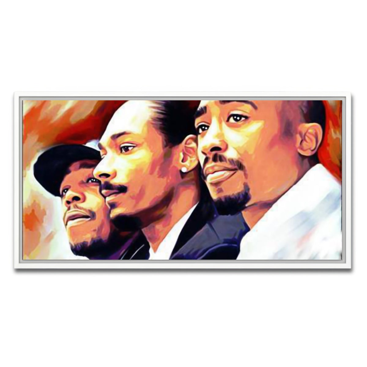 AUTO-MOCKUP WHITE | Rap Legends | 1 Piece | White Framed Canvas | group=2x1