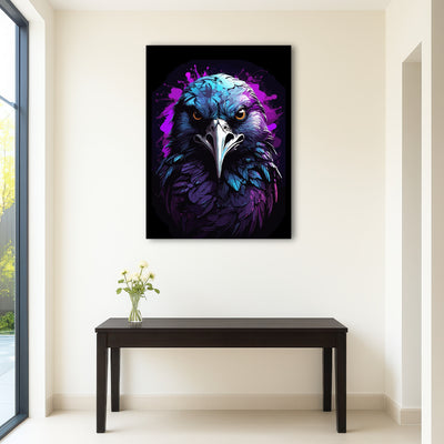 AUTO-MOCKUP ROOM | Raven Animal Colorful Wall Art