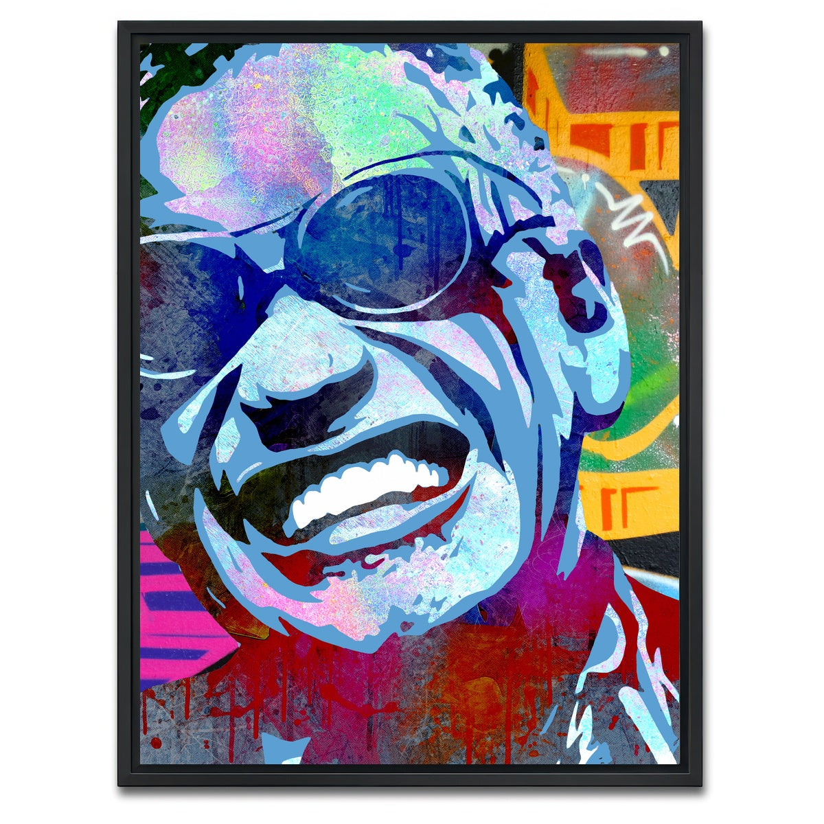 AUTO-MOCKUP WHITE | Ray Charles | 1 Piece | Black Framed Canvas | group=3x4
