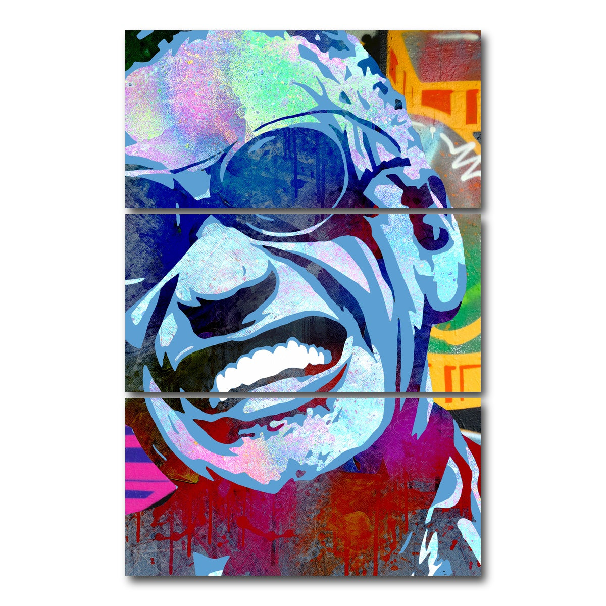 AUTO-MOCKUP WHITE | Ray Charles | 3 Piece | Gallery Wrap Canvas | group=12x24_stacked