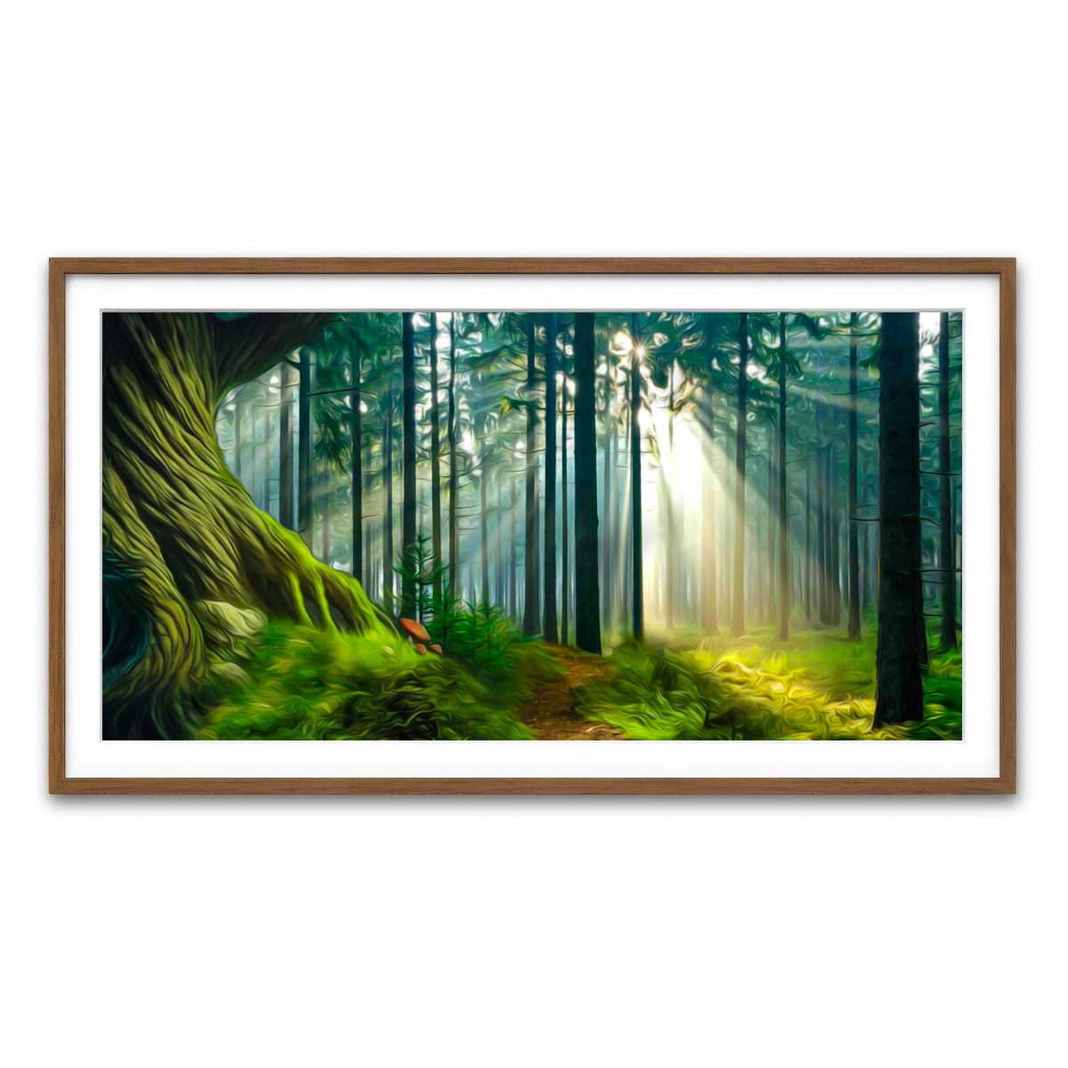 Framed Print 2x1 Walnut