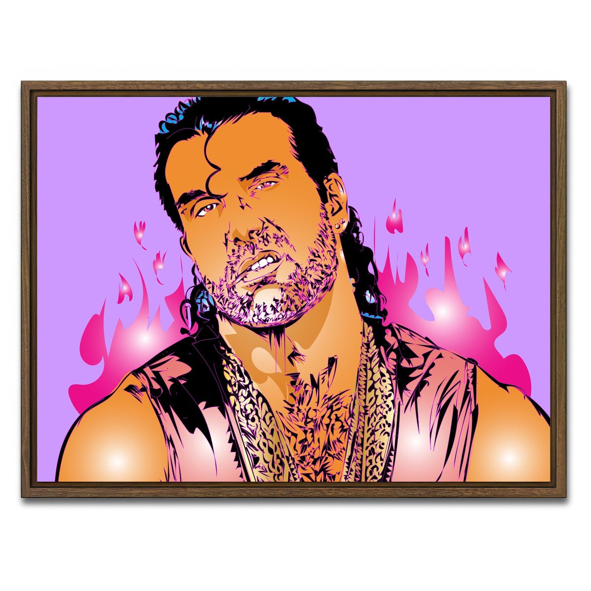 AUTO-MOCKUP WHITE | Razor Ramone | 1 Piece | Walnut Framed Canvas | group=4x3