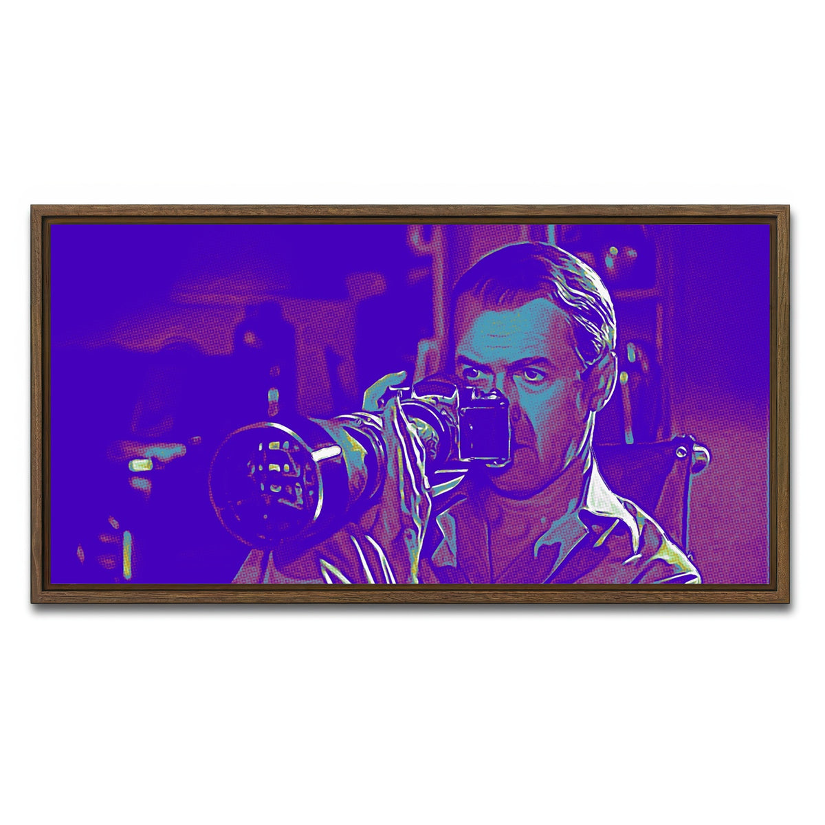 AUTO-MOCKUP WHITE | Rear Window POP Wall Art | 1 Piece | Walnut Frame | group=2x1