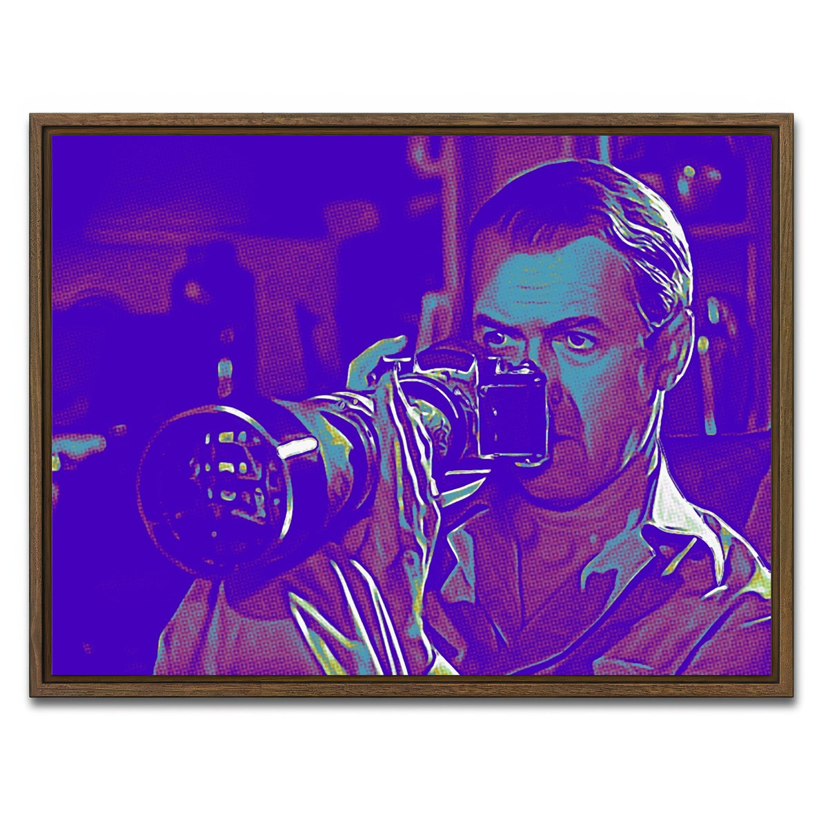 AUTO-MOCKUP WHITE | Rear Window POP Wall Art | 1 Piece | Walnut Frame | group=4x3