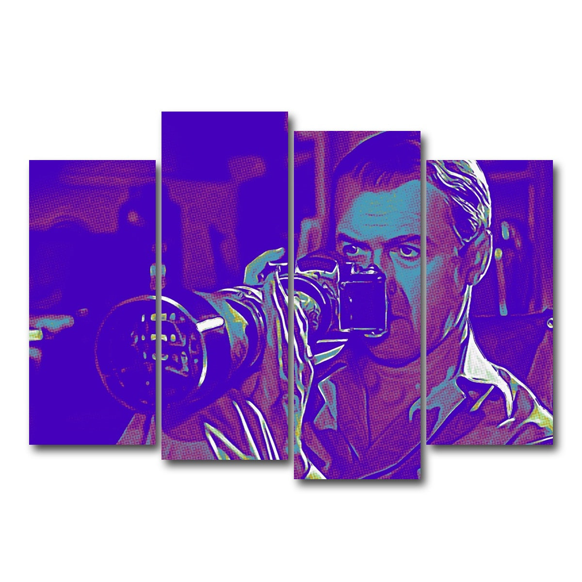 AUTO-MOCKUP WHITE | Rear Window POP Wall Art | 4 Piece | Gallery Wrapped | group=4_normal