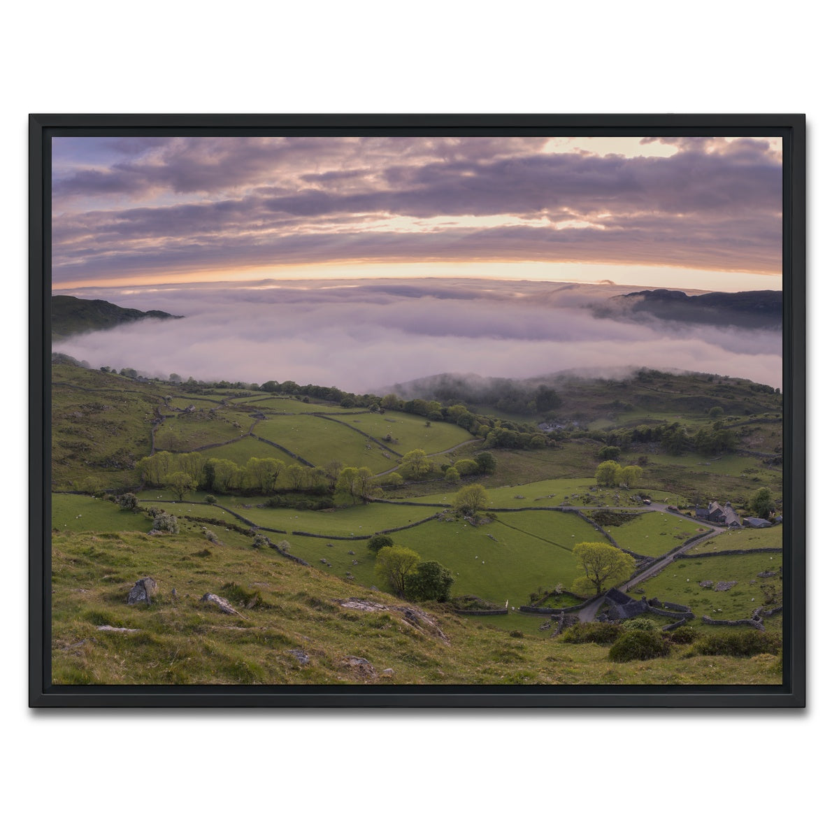 AUTO-MOCKUP WHITE | Receding Fog | 1 Piece | Black Framed Canvas | group=4x3